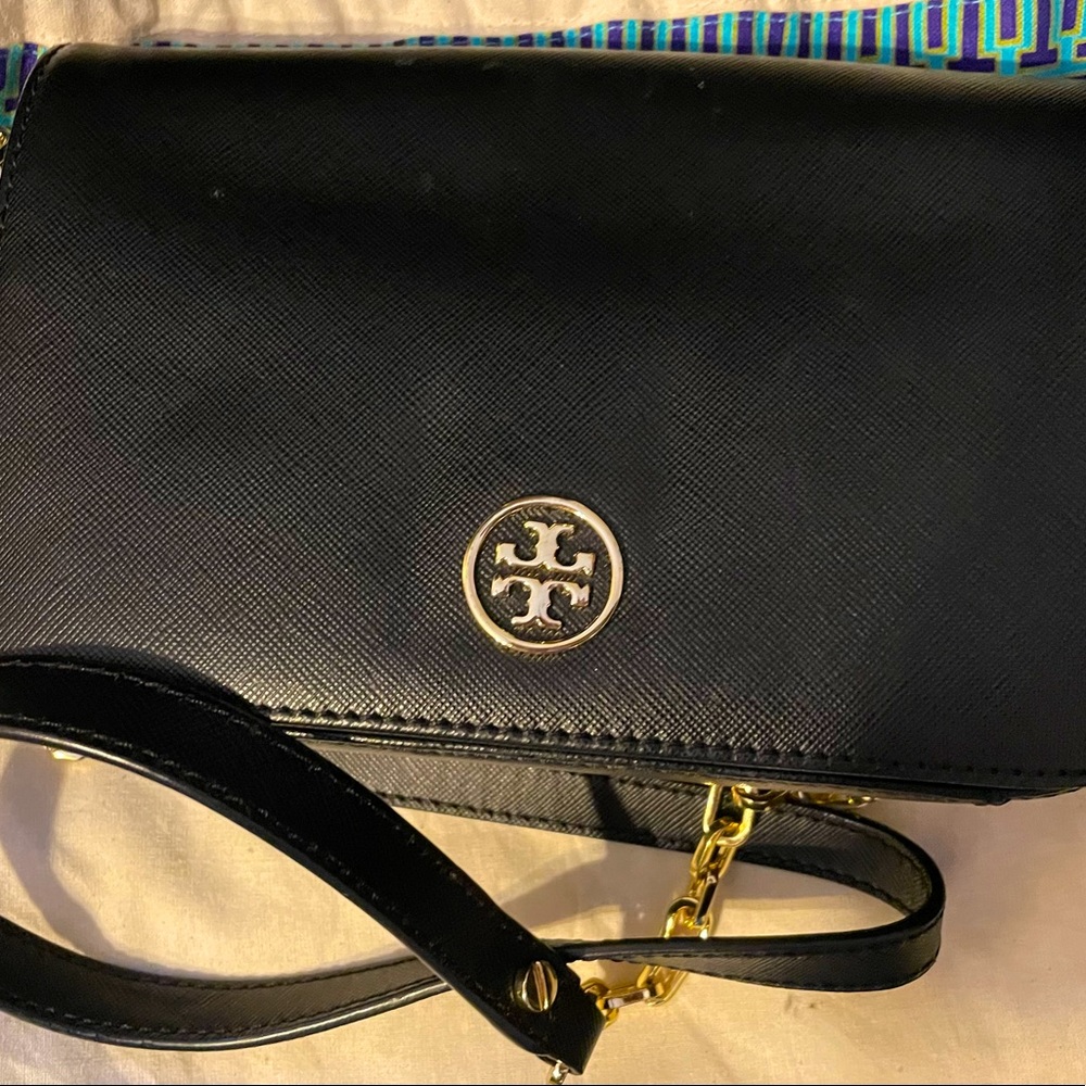 Tory Burch Black clutch.